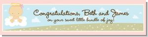 Angel in the Cloud Girl - Personalized Baby Shower Banners