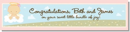 Angel in the Cloud Girl - Personalized Baby Shower Banners
