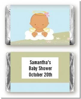 Angel in the Cloud Girl Hispanic - Personalized Baby Shower Mini Candy Bar Wrappers