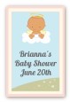Angel in the Cloud Girl Hispanic - Custom Large Rectangle Baby Shower Sticker/Labels thumbnail