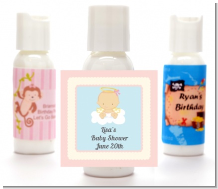 Angel in the Cloud Girl - Personalized Baby Shower Lotion Favors