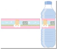 Angel in the Cloud Girl - Personalized Baby Shower Water Bottle Labels