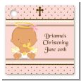 Angel Baby Girl Hispanic - Personalized Baptism / Christening Card Stock Favor Tags thumbnail