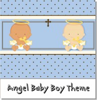 Angel Baby Boy Baptism Theme
