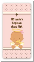 Angel Baby Girl Hispanic - Custom Rectangle Baptism / Christening Sticker/Labels