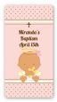 Angel Baby Girl Hispanic - Custom Rectangle Baptism / Christening Sticker/Labels thumbnail