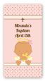 Angel Baby Girl Hispanic - Custom Rectangle Baptism / Christening Sticker/Labels thumbnail