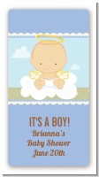 Angel in the Cloud Boy - Custom Rectangle Baby Shower Sticker/Labels