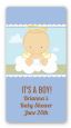 Angel in the Cloud Boy - Custom Rectangle Baby Shower Sticker/Labels thumbnail