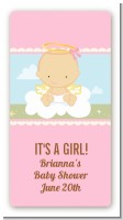 Angel in the Cloud Girl - Custom Rectangle Baby Shower Sticker/Labels