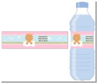 Angel in the Cloud Girl Hispanic - Personalized Baby Shower Water Bottle Labels
