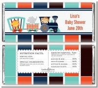 Animal Train - Personalized Baby Shower Candy Bar Wrappers