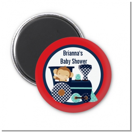 Animal Train - Personalized Baby Shower Magnet Favors