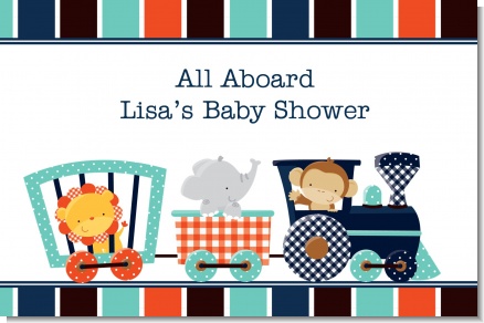 Animal Train - Personalized Baby Shower Placemats