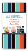 Animal Train - Custom Rectangle Baby Shower Sticker/Labels