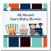 Animal Train - Personalized Baby Shower Card Stock Favor Tags