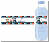 Animal Train - Personalized Baby Shower Water Bottle Labels