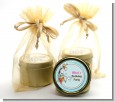 Aqua & Brown Floral - Birthday Party Gold Tin Candle Favors thumbnail