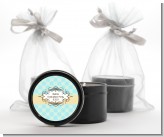 Aqua & Yellow - Graduation Party Black Candle Tin Favors