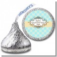 Aqua & Yellow - Hershey Kiss Graduation Party Sticker Labels thumbnail