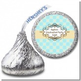 Aqua & Yellow - Hershey Kiss Graduation Party Sticker Labels