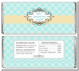 Aqua & Yellow - Personalized Graduation Party Candy Bar Wrappers