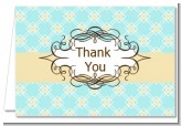 Aqua & Yellow - Graduation Party Thank You Cards