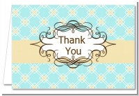 Aqua & Yellow - Graduation Party Thank You Cards