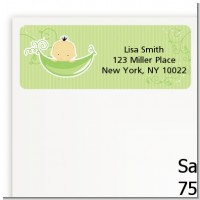 Sweet Pea Asian Boy - Baby Shower Return Address Labels