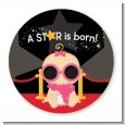 A Star Is Born Baby - Round Personalized Baby Shower Sticker Labels thumbnail