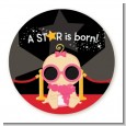 A Star Is Born Baby - Round Personalized Baby Shower Sticker Labels thumbnail