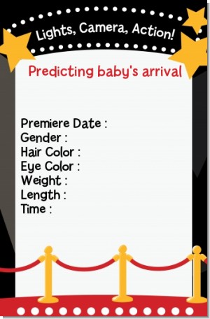 A Star Is Born!® Hollywood Baby Prediction - Baby Shower Game Card