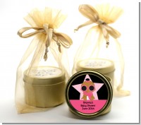 A Star Is Born Hollywood Black|Pink - Baby Shower Gold Tin Candle Favors