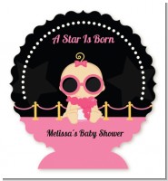 A Star Is Born Hollywood Black|Pink - Personalized Baby Shower Centerpiece Stand