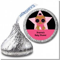 A Star Is Born Hollywood Black|Pink - Hershey Kiss Baby Shower Sticker Labels