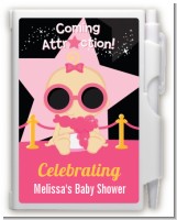 A Star Is Born Hollywood Black|Pink - Baby Shower Personalized Notebook Favor