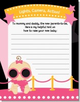 A Star Is Born Hollywood Black|Pink - Baby Shower Notes of Advice