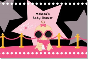 A Star Is Born!® Hollywood Black|Pink - Personalized Baby Shower Placemats