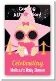 A Star Is Born Hollywood Black|Pink - Custom Large Rectangle Baby Shower Sticker/Labels