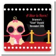 A Star Is Born Hollywood - Square Personalized Baby Shower Sticker Labels thumbnail