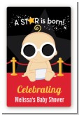 A Star Is Born!® Hollywood - Custom Large Rectangle Baby Shower Sticker/Labels