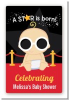 A Star Is Born!® Hollywood - Custom Large Rectangle Baby Shower Sticker/Labels