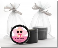 A Star Is Born Hollywood White|Pink - Baby Shower Black Candle Tin Favors