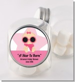 A Star Is Born Hollywood White|Pink - Personalized Baby Shower Candy Jar