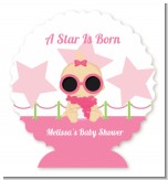 A Star Is Born Hollywood White|Pink - Personalized Baby Shower Centerpiece Stand