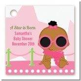 A Star Is Born Hollywood White|Pink - Personalized Baby Shower Card Stock Favor Tags
