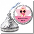 A Star Is Born Hollywood White|Pink - Hershey Kiss Baby Shower Sticker Labels thumbnail