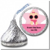 A Star Is Born Hollywood White|Pink - Hershey Kiss Baby Shower Sticker Labels