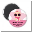 A Star Is Born Hollywood White|Pink - Personalized Baby Shower Magnet Favors thumbnail