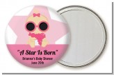 A Star Is Born Hollywood White|Pink - Personalized Baby Shower Pocket Mirror Favors